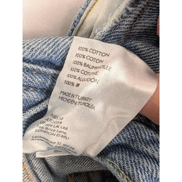 We The Free Jeans Womens 26 Blue Maggie Button Fly Distressed Denim - Picture 10 of 11